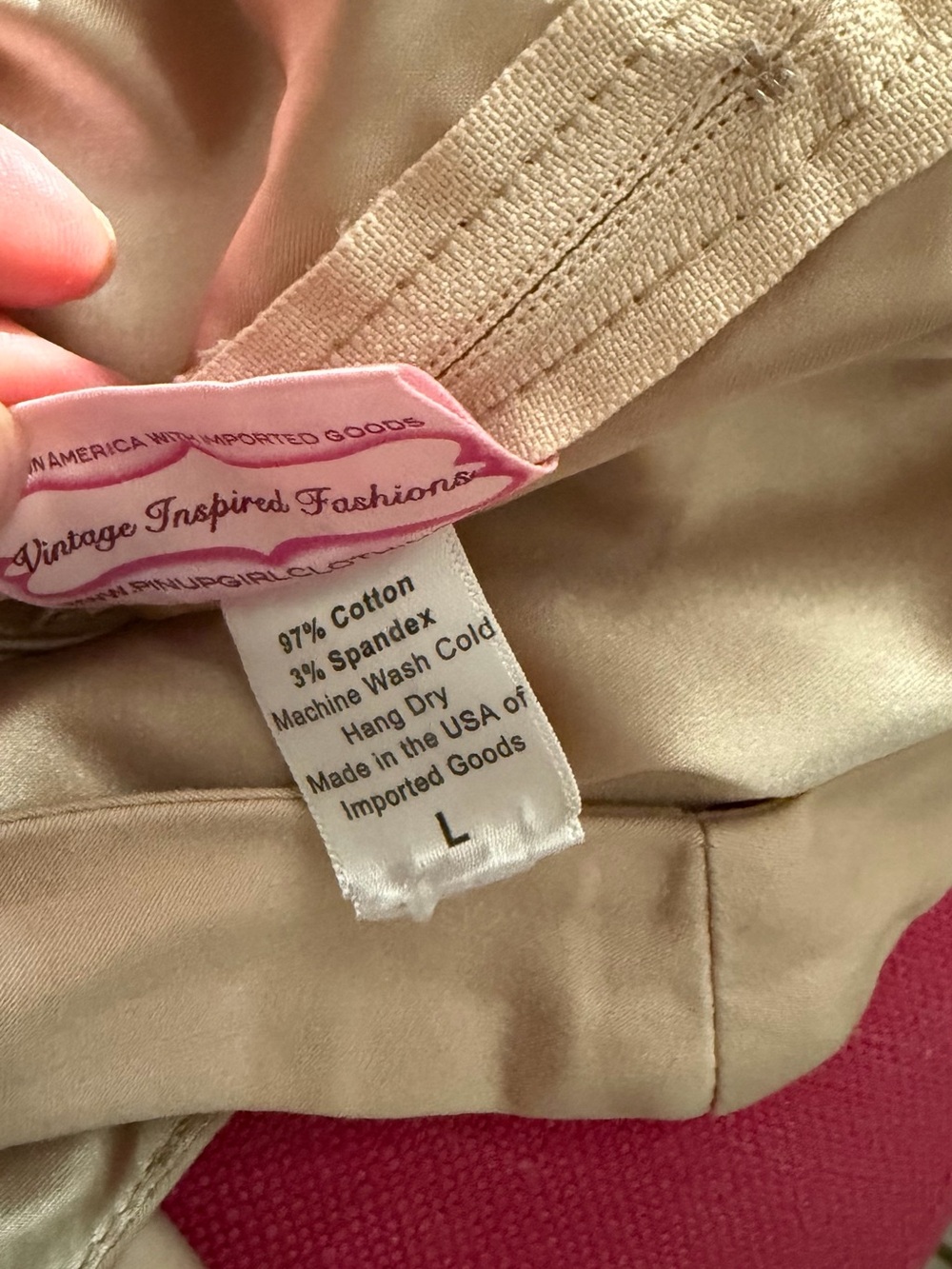 PUG Harley top in tan sz L - Picture 3 of 6